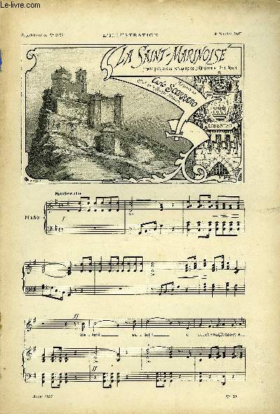 SUPPLEMENT MUSICAL AU N2850 DE L'ILLUSTRATION