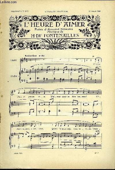 SUPPLEMENT MUSICAL AU N2865 DE L'ILLUSTRATION