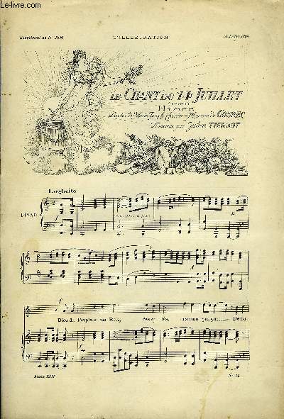 SUPPLEMENT MUSICAL AU N2890 DE L'ILLUSTRATION