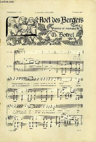 SUPPLEMENT MUSICAL AU N2917 DE L'ILLUSTRATION