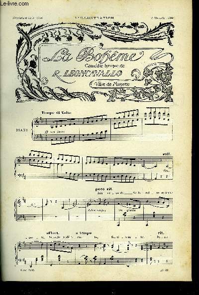 SUPPLEMENT MUSICAL AU N2958 DE L'ILLUSTRATION