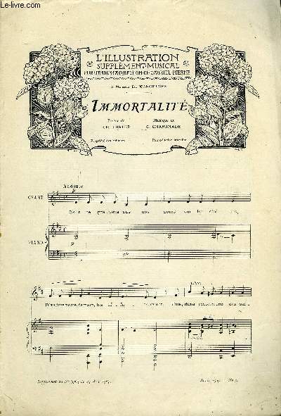 SUPPLEMENT MUSICAL AU N3365 DE L'ILLUSTRATION
