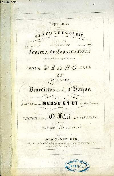 BENEDICTUS DE LA MESSE / GLORIA DE LA MESSE EN UT / CHOEUR DE 1560 O FILII