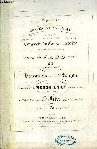 BENEDICTUS DE LA MESSE / GLORIA DE LA MESSE EN UT / CHOEUR DE 1560 O FILII