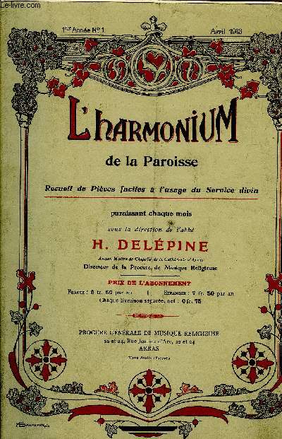 L'HARMONIUM DE LA PAROISSE N1
