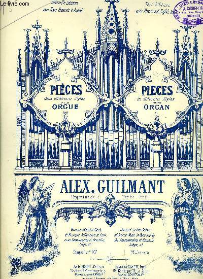 PIECES DANS DIFFERENTS STYLES POUR ORGUE