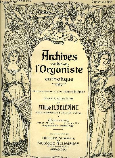 ARCHIVES DE L'ORGANISTE CATHOLIQUE N9