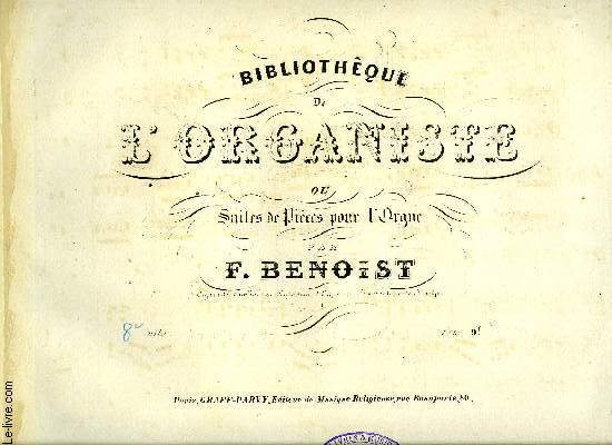 BIBLIOTHEQUE DE L'ORGANISTE