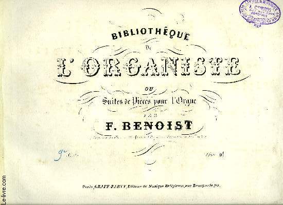 BIBLIOTHEQUE DE L'ORGANISTE