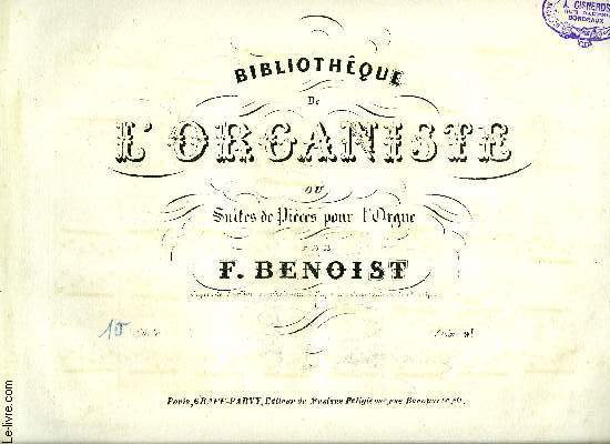 BIBLIOTHEQUE DE L'ORGANISTE