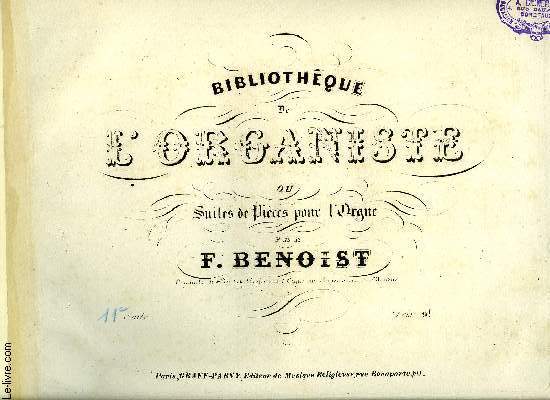 BIBLIOTHEQUE DE L'ORGANISTE