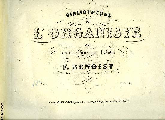 BIBLIOTHEQUE DE L'ORGANISTE