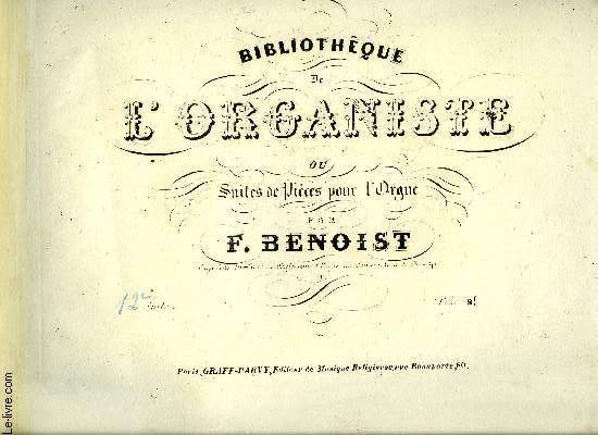 BIBLIOTHEQUE DE L'ORGANISTE