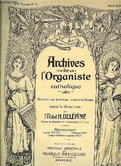 ARCHIVES DE L'ORGANISTE CATHOLIQUE N4