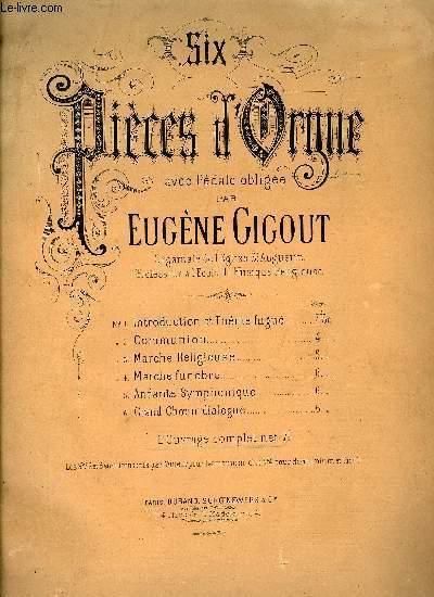 SIX PIECES D'ORGUE
