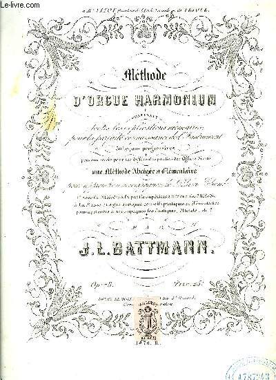 METHODE D'ORGUE HARMONIUM
