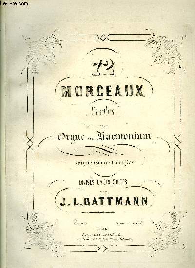 72 MORCEAUX FACILES POUR ORGUE OU HARMONIUM