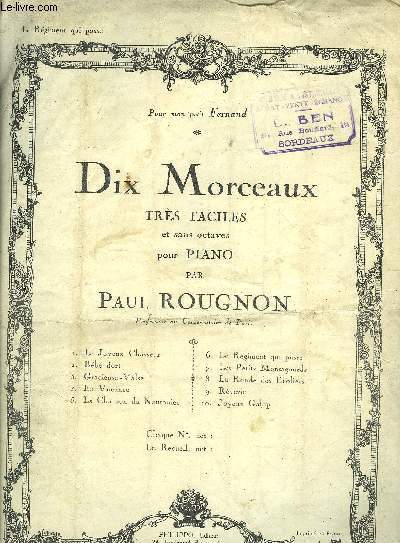 Dix morceaux trs faciles et sans octaves pour Piano