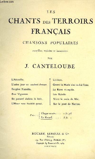 LES CHANTS DES TERROIRS FRANCAIS - CHANSONS POPULAIRE