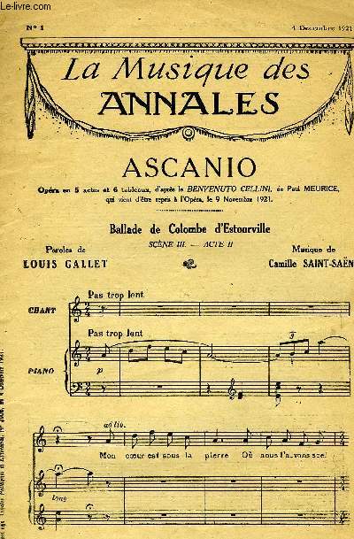 LA MUSIQUE DES ANNALES N1 ASCANIO