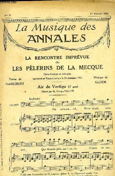 LA MUSIQUE DES ANNALES N27 LA RENCONTRE IMPREVUE