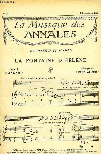 LA MUSIQUE DES ANNALES N34 LA FONTAINE D'HELENE