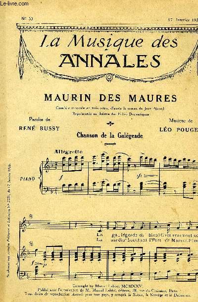 LA MUSIQUE DES ANNALES N50 MAURIN DES MAURES