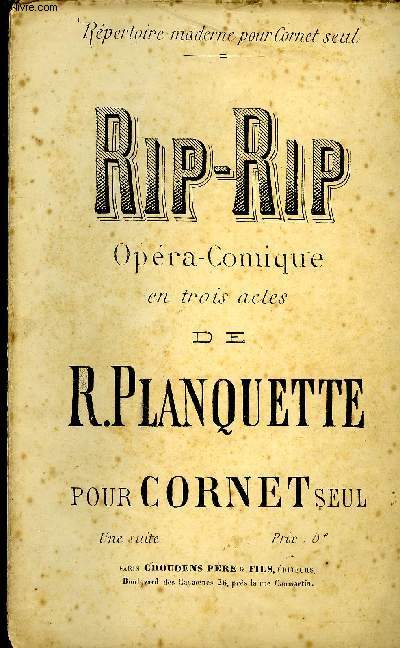 RIP-RIP - REPERTOIRE MODERNE POUR CORNET SEUL