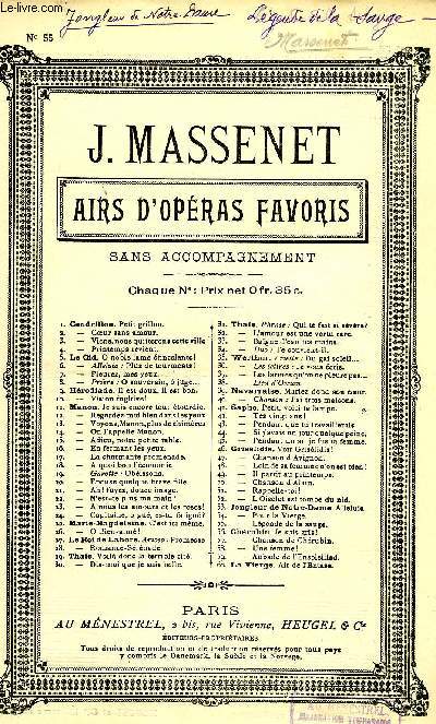 LE JONGLEUR DE NOTRE-DAME - AIRS D'OPERAS FAVORIS