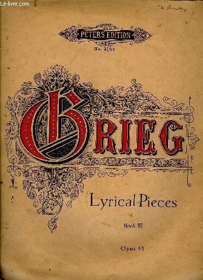 LYRICAL PIECES BOOK III