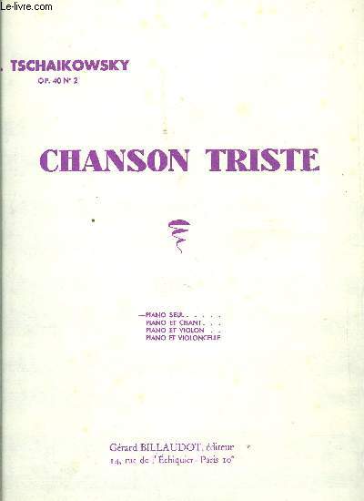 CHANSON TRISTE