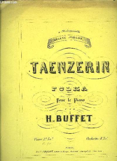 TAENZERIN POLKA POUR LE PIANO