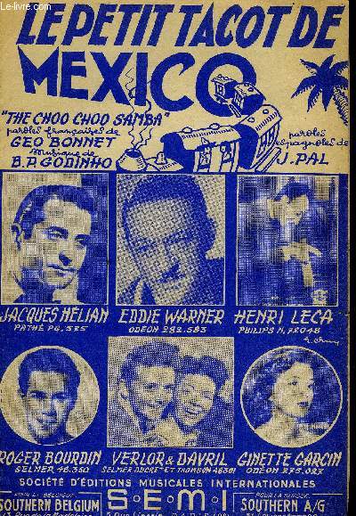 LE PETIT TACO DE MEXICO (the choo choo samba) samba PARTITION POUR LE CHANT