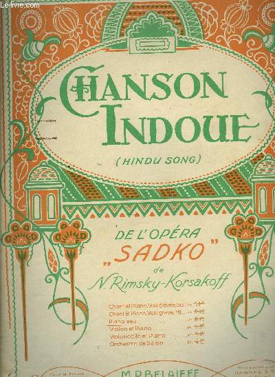 CHANSON INDOUE (hindou-song) de l'opra 