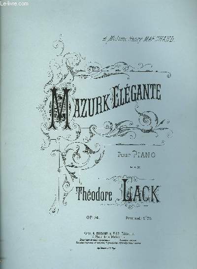 MAZURK ELEGANTE POUR PIANO