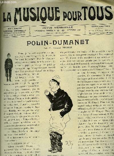 LA MUSIQUE POUR TOUS revue mensuelle deuxime anne N8 FEVRIER 1906