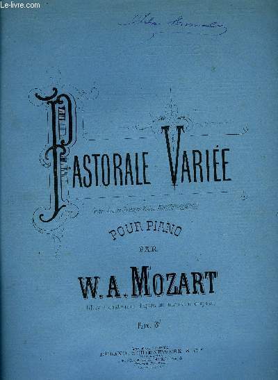 PASTORALE VARIEE pour piano