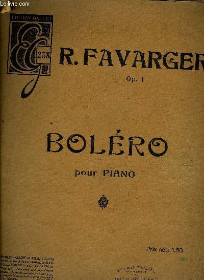 BOLERO POUR PIANO OP.1