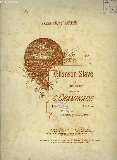 CHANSON SLAVE N2 MEZZO-SOPRANO OU CONTRALTO ET PIANO