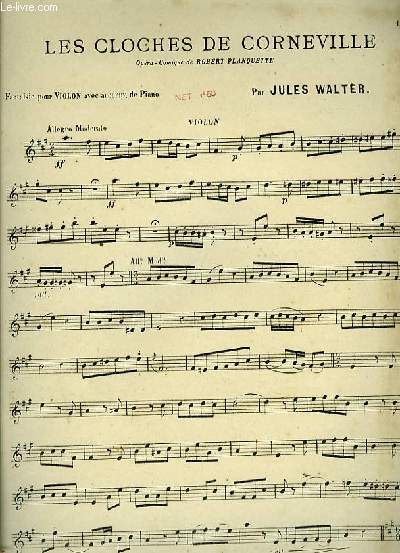 FANTAISIE POUR VIOLON extrait de l'opra comique de R.Planquette 