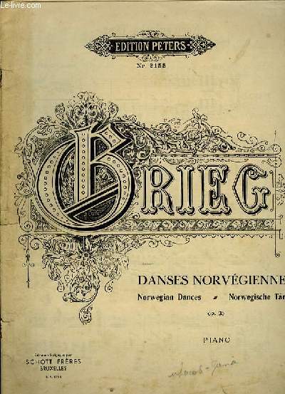 DANSES NORVEGIENNES norwegian dances / norwegische Tnze POUR PIANO