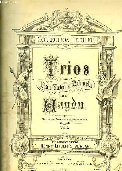 TRIOS POUR PIANO, VIOLON ET VIOLONCELLE VOLUME I