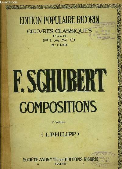 COMPOSITIONS 1er VOLUME OEUVRES CLASSIQUES POUR PIANO N111434