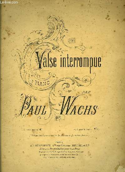 LA VALSE INTERROMPUE pour piano