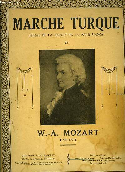 MARCHE TURQUE (final de la sonate en La pour le piano )