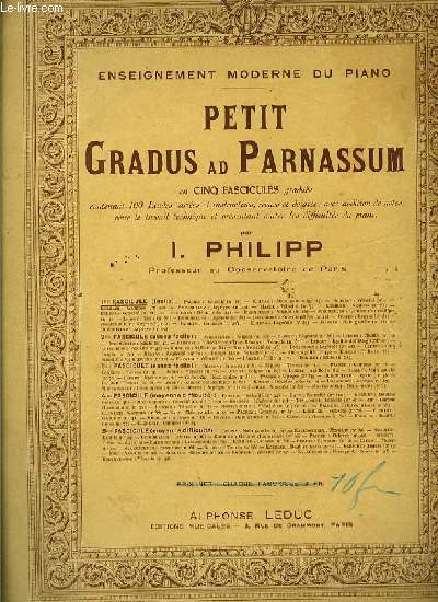 PETIT GRADUS ad PARNASSUM en Cinq Fascicules gradus