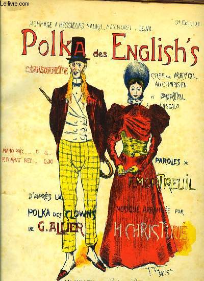 POLKA DES ENGLISH'S chansonnette paroles de F.Mortreuil POUR PIANO ET CHANT