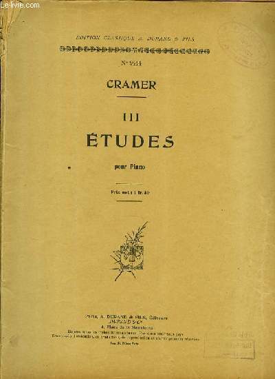 III ETUDES pour piano