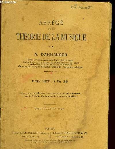 ABREGE DE LA THEORIE DE LA MUSIQUE