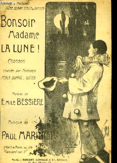 BONSOIR MADAME LA LUNE ! partition pour le chant